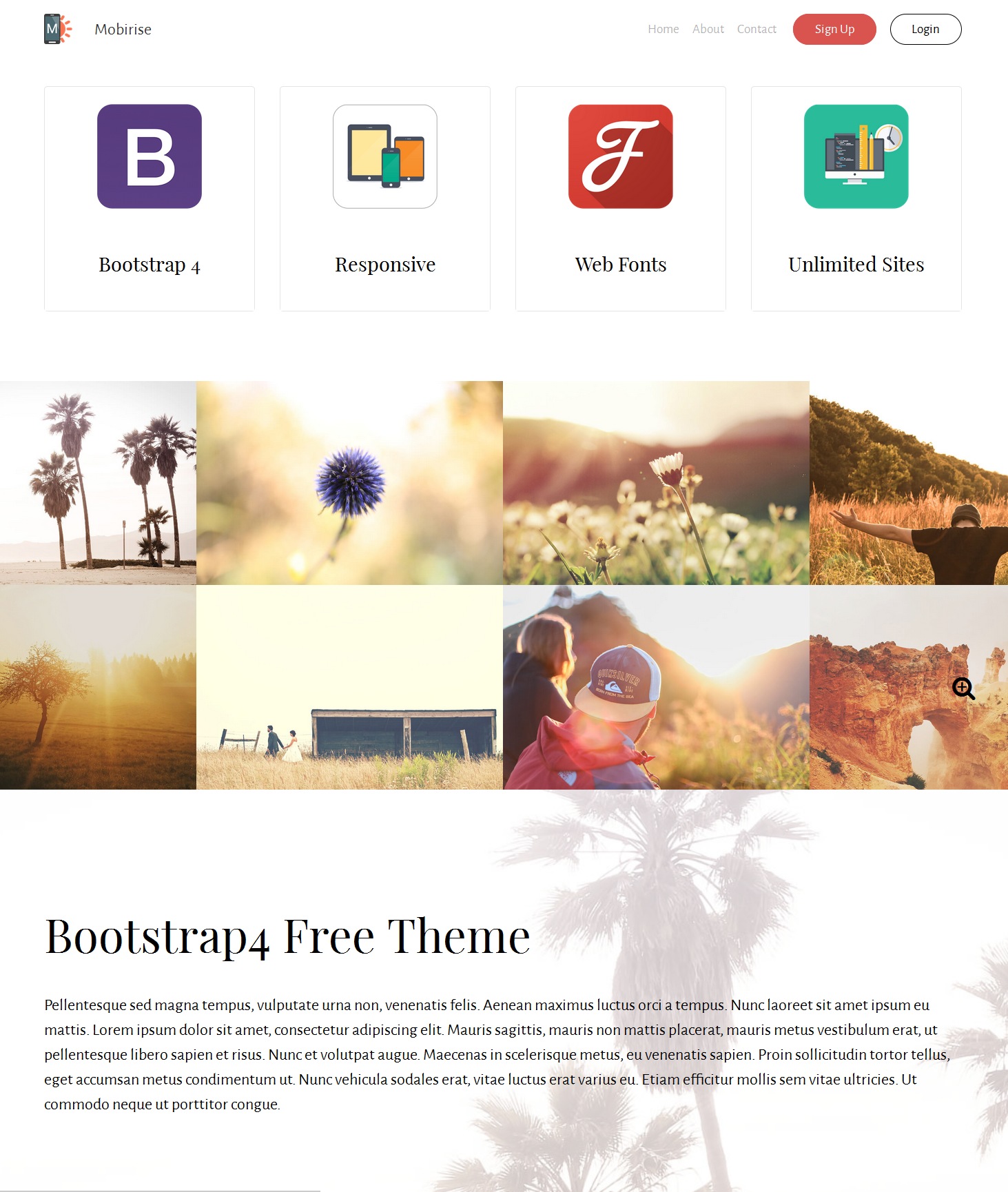 Free Download Bootstrap Minimal Theme