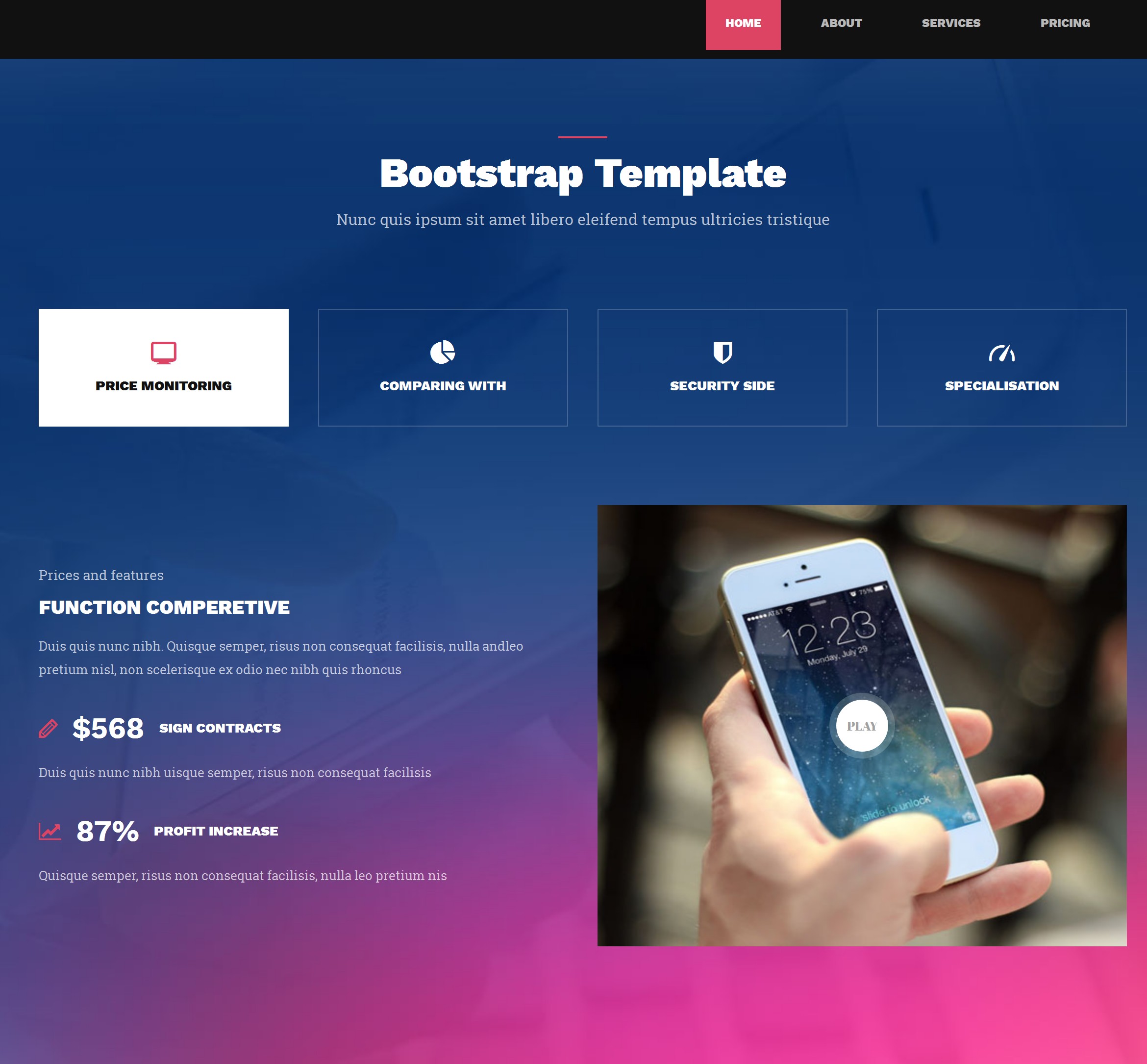 Responsive Bootstrap Coming Soon Theme