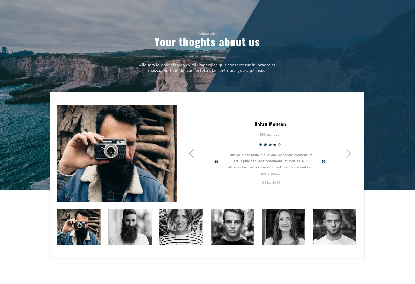 HTML Bootstrap Minimal Theme