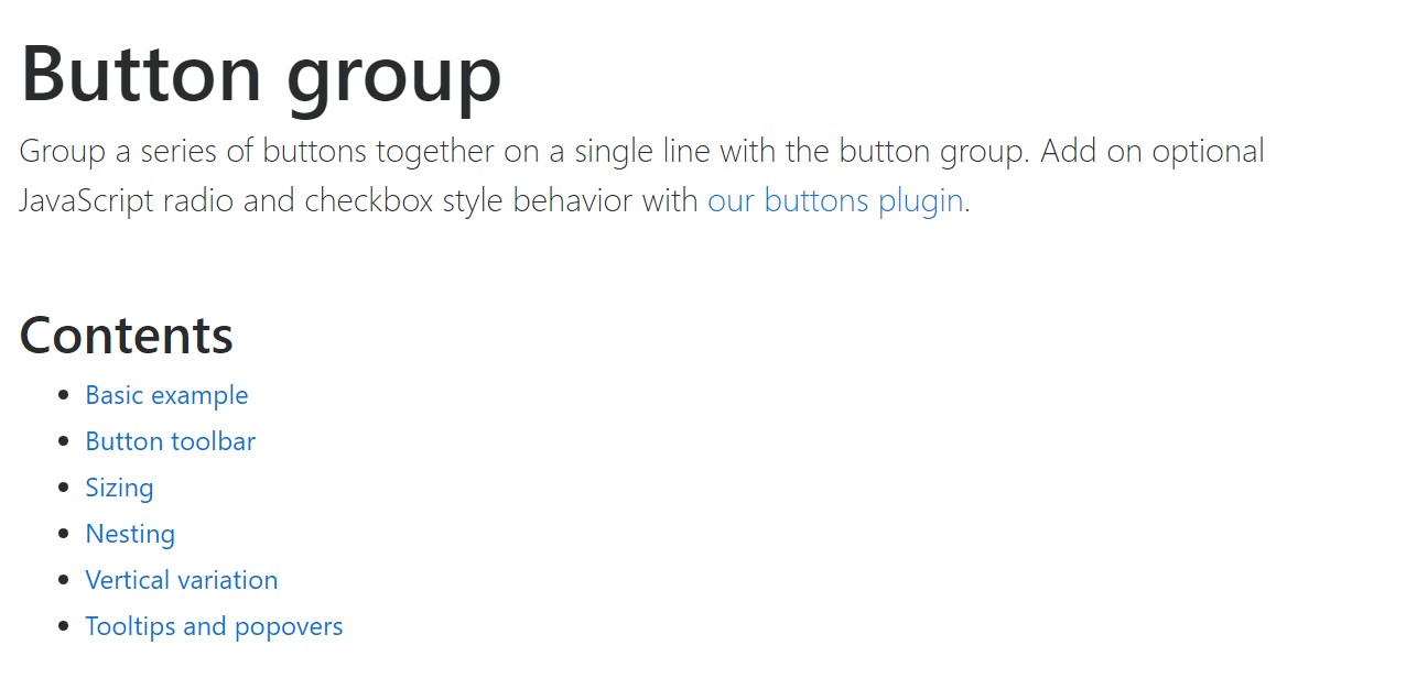 Bootstrap button group  formal documentation