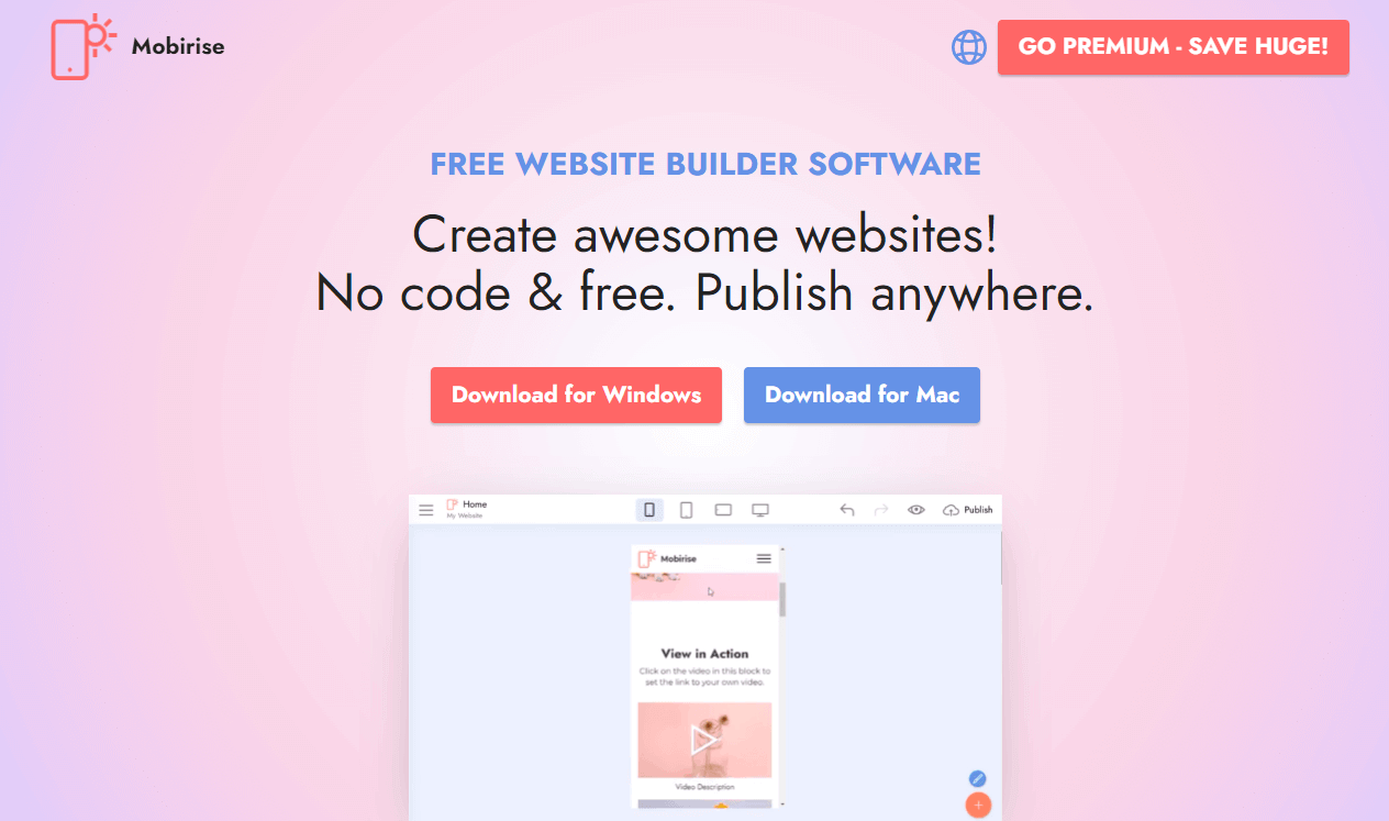  Mobirise Website Software